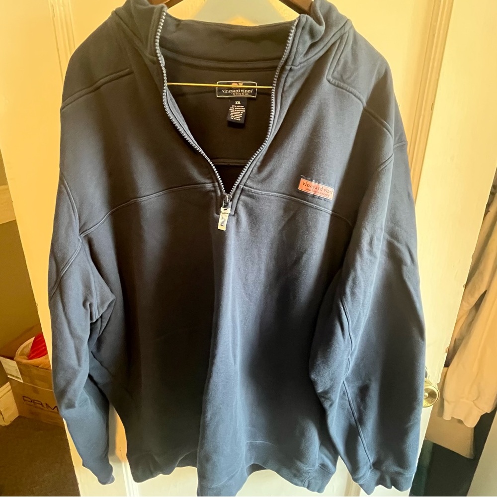 Vineyard Vines Men's Navy Zip-Up Sweater
